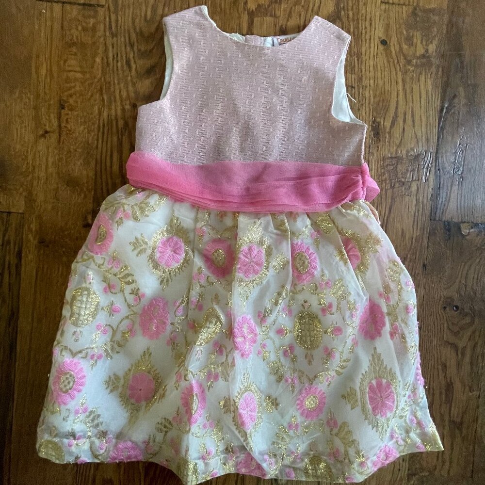 Heidi Klum Truly Scrumptious Pink and Gold Dress 2T